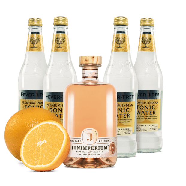 Junimperium Rhubarb Edition Gin G&T Party kokteilikomplekt